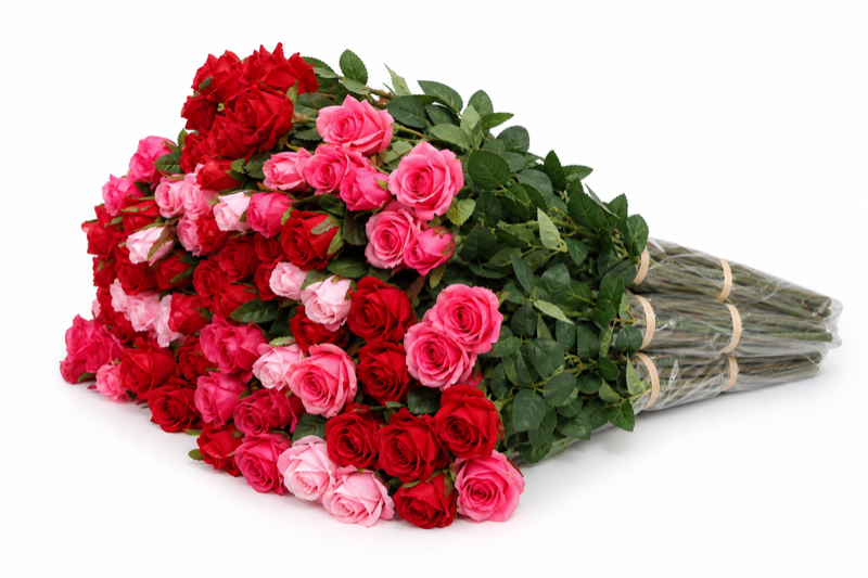 Silk rose stem bouquet